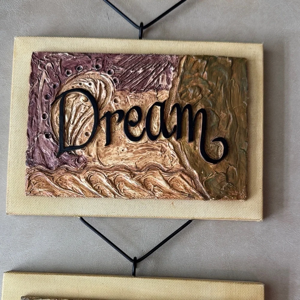 Home Interiors Decorative Wall Plaque Set - Live, Celebrate, Dream, Love